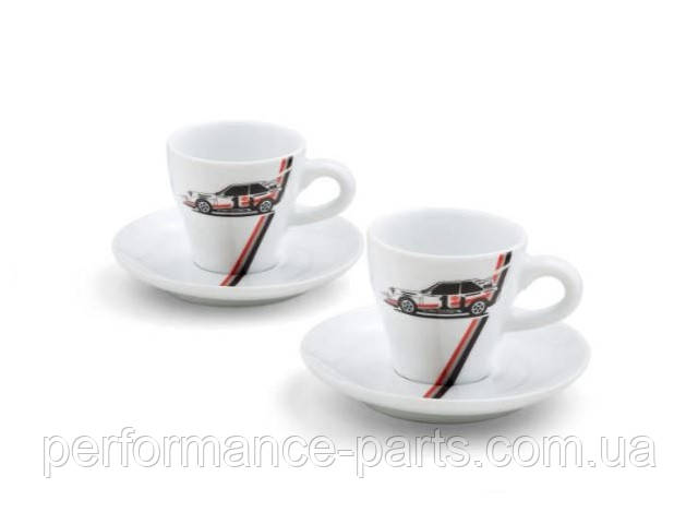 Набір чашок для еспресо Audi Heritage Espresso Cups Set, White артикул 3291800400 Офіційна колекція Audi