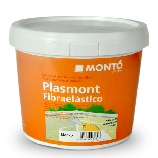 Наделастична водостійка шпаклівка Plasmont Fibra Elastico (750 г). MONTO