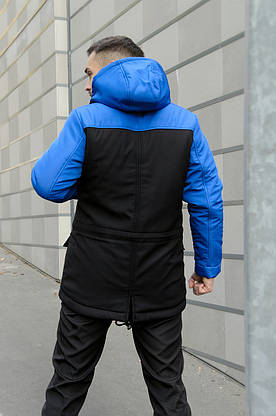 Парку Nike синя чорна зимова + штани спортивні найк+Барсетка і рукавички в Подарунок. Комплект чоловічий, фото 2