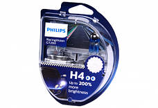 Галогенні лампи PHILIPS RacingVision GT200 +200% цоколь H4 12342RGTS2 ОРИГИНАЛ, фото 5