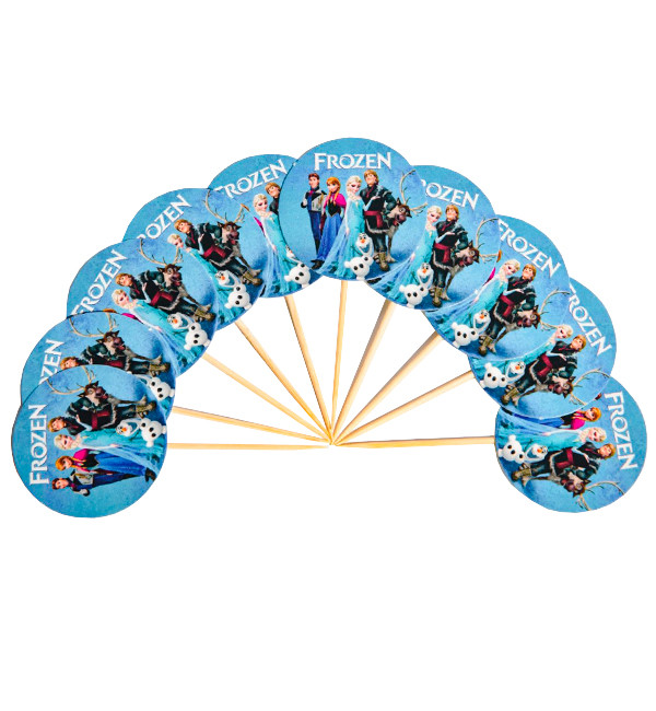 Топпери на капкейки "Холодне серце" набір - 10 шт., висота - 9.5 см.