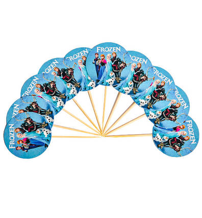 Топпери на капкейки "Холодне серце" набір - 10 шт., висота - 9.5 см., фото 1