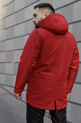 Комплект: Зимова чоловіча парку Найк +теплі штани. Барсетка Nike і рукавички в Подарунок., фото 3