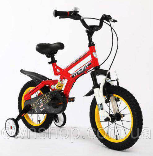 Дитячий двопідвісний велосипед SIGMA SNIPER, червоний 14"