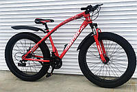 Велосипед TopRider 215 26", колеса 4.0 красный