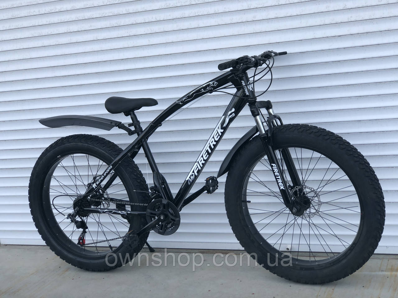 Велосипед TopRider 215 26", колеса 4.0 чорний
