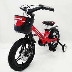 Дитячий велосипед SIGMA MARS-2 Evolution -16", дискове гальмо, кошик, годинники Червоний