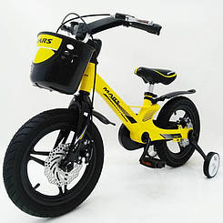 Дитячий велосипед SIGMA MARS-2 Evolution -16", дискове гальмо, кошик, годинник Жовтий