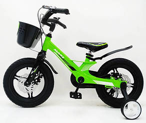Дитячий велосипед SIGMA MARS-2 Evolution -16", дискове гальмо, кошик, годинники Зелений