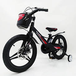 Дитячий велосипед SIGMA MARS-2 Evolution -18", дискове гальмо, кошик, годинник Чорний