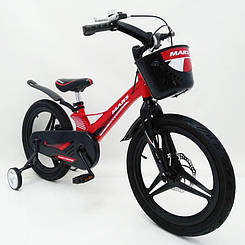 Дитячий велосипед SIGMA MARS-2 Evolution -18", дискове гальмо, кошик, годинники Червоний