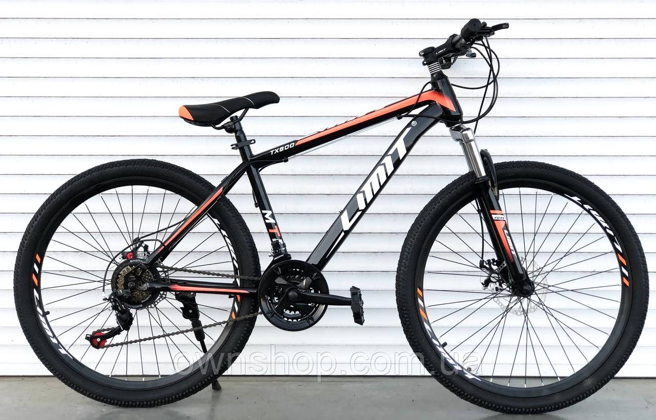 Велосипед гірський TopRider TX800 Limit 26" колеса, рама 17", 21 швидкість, зріст від 140 см Жовтогарячий