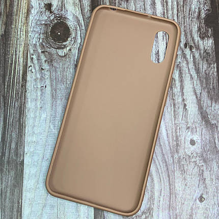 Чохол для Xiaomi Redmi 9A силіконовий щільний чохол на телефон сяоми редми 9а коричневий Plain, фото 3