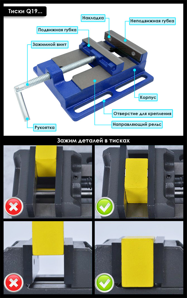 Сверлильні верстатні лещата Q19150 (NR)