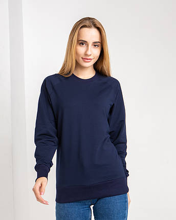 Світшот синій жіночий (UNISEX) 2 нитки, фото 2