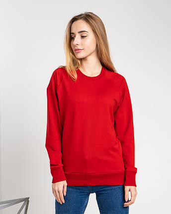 Світшот червоний UNISEX 2 нитка тканина, фото 2