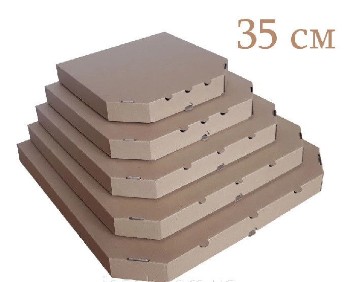 Коробка для піци 35 см бура 350*350*35 мм