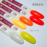 Гель-лак Edlen Color No137 персиковий 9 мл, фото 2