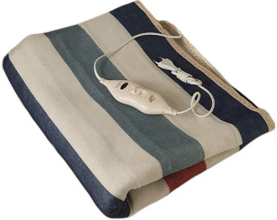 Простирадло з підігрівом, електропростирадло Electric Blanket 7420, 150х160 см, різнокольорові смужки