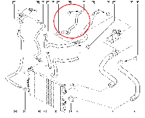 Sasic (Франція) 3404096 — Патрубок системи охолодження (вхід на пічку) Рено Меган II 1.6i 16V K4M, фото 2