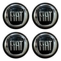 Наклейка на ковпаки FIAT (60мм) чорна (4шт)