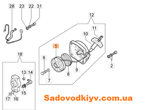 Тросиковий шків для Oleo-Mac 755 (4191018BR)