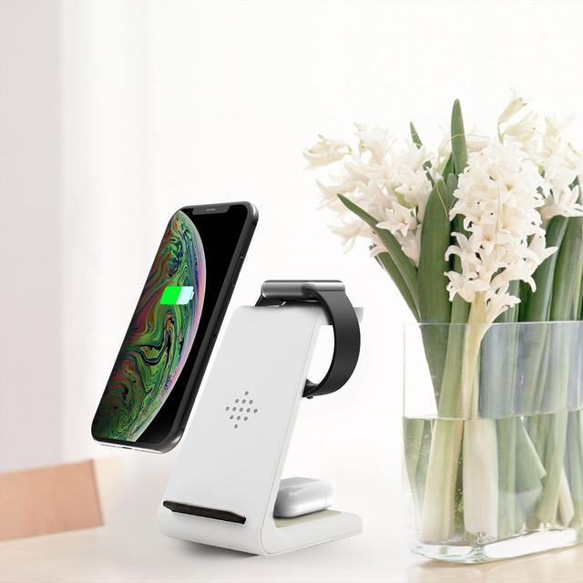 Купить Беспроводное Зарядное Устройство Bonola 3 в 1 для IPhone/AirPods ...