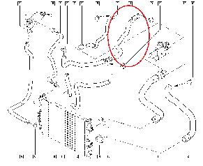 Sasic (Франція) 3404163 — Патрубок системи охолодження (вихід із печки) Рено Меган II 1.6i 16V K4M, фото 2