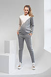 Спортивні штани з лампасами для вагітних, сірі 2107 1093, фото 4