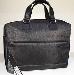 Сумка чоловіча тканина з двома ручками на плече чорна для планшета і тек А4 Dolly 654 40x3217 см