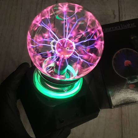Плазмовий куля з блискавками 12.5 см Тесла / нічник Magic Flash Ball Tesla / магічна лампа (Живі фото), фото 2