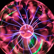 Плазмовий куля з блискавками 12.5 см Тесла / нічник Magic Flash Ball Tesla / магічна лампа (Живі фото), фото 3
