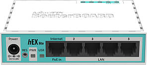 Маршрутизатор (роутер) Mikrotik hEX lite (RB750r2)