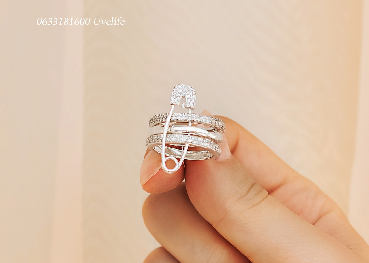 Серебряное кольцо брендовое с булавкой - фото 1 - id-p1283830030