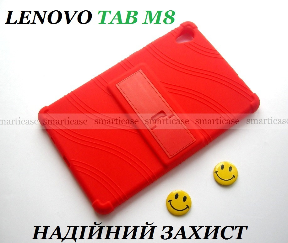 Красный противоударный силиконовый чехол для Lenovo Tab m8 (TB-8505F 8505X) - фото 2 - id-p1283830273