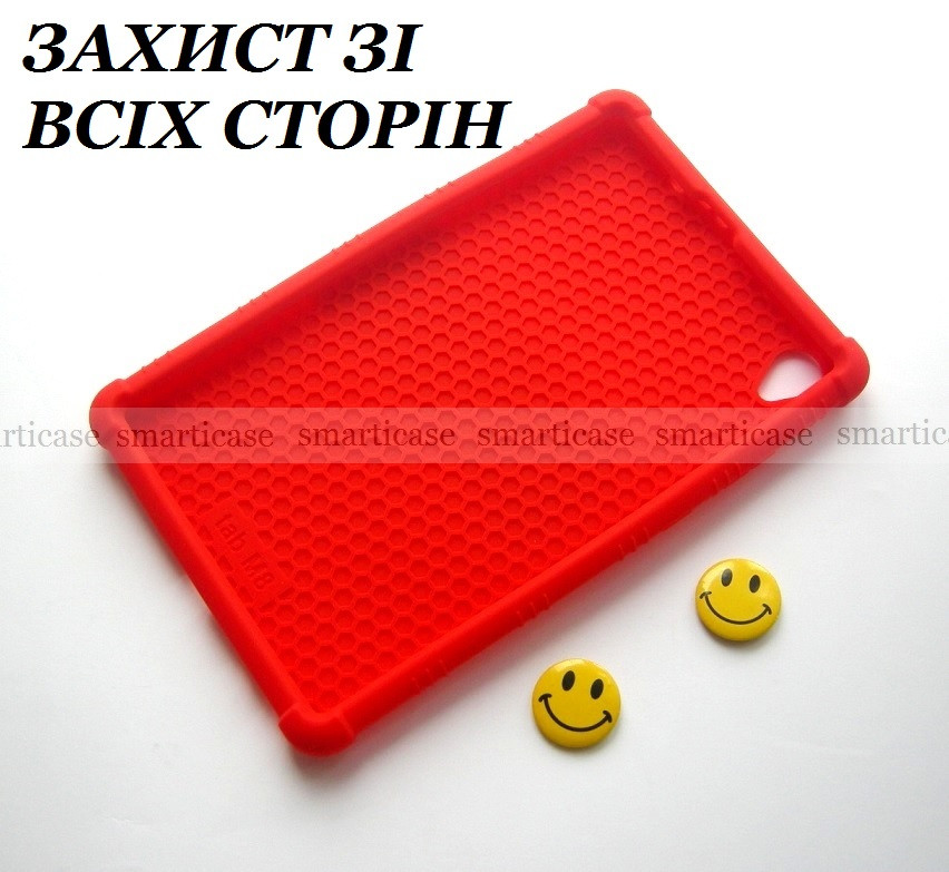 Красный противоударный силиконовый чехол для Lenovo Tab m8 (TB-8505F 8505X) - фото 4 - id-p1283830273