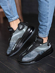 Кросівки чоловічі чорні Nike DMSX Air Max 720 Waves Red Grey (01509)