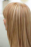 Штучне волосся на шпильках. Колір #25/613 Кремований блонд. Набір пасом, фото 2