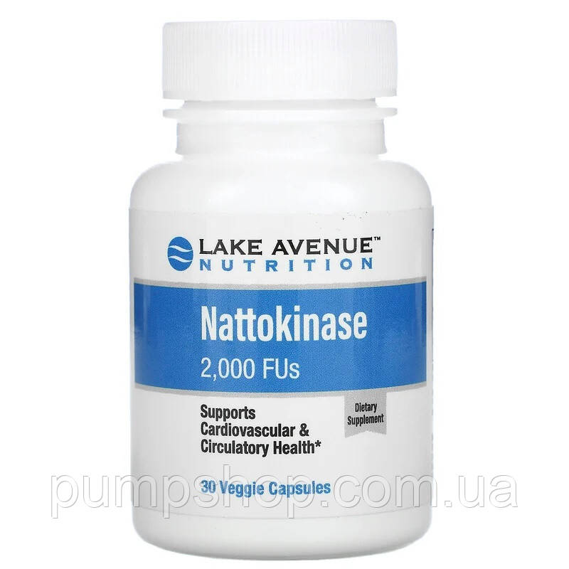 Натокіназа Lake Avenue Nutrition Nattorkinase 2000 FUs 30 капс.