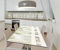 Наклейка 3Д виниловая на стол Zatarga «Солнечное Окно 3Д» 600х1200 мм для домов, квартир, столов,
