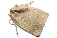 Подарочный мешочек из текстиля, джут, размер 10х14см(+-5мм), 1шт., цвет Бежевый