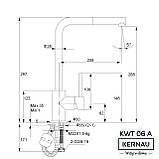 Кухонний змішувач Kernau KWT 06A PO GRAPHITE з висувною лійкою., фото 2