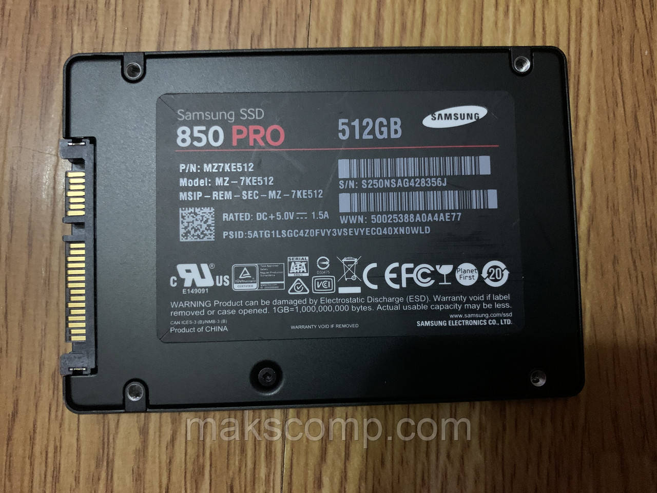 SSD Samsung 850 PRO 512GB 2.5" SATAIII 3D NAND MLC (MZ-7KE512) б/у