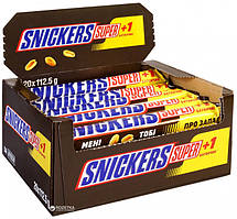 Упаковка батончиків Snickers Super +1 20 шт x 112.5 р