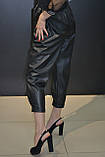 Жіночі шкіряні штани джоггеры ,чорні,Туреччина, фото 3
