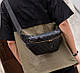 Чоловіча нагрудна поясна бананка сумка в стилі чорна месенджер барсетка сумка на пояс слінг через плече, фото 7