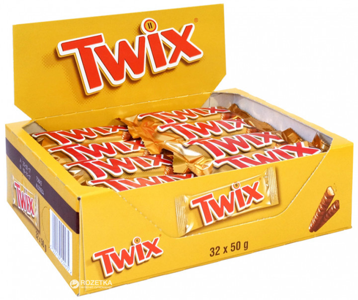 Упаковка батончиків Twix 32 шт x 50 г, фото 1