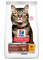 Сухий корм hill's SP Feline Mature Adult 7+ Hairball Indoor для кішок, що живуть в будинку з куркою 3 кг