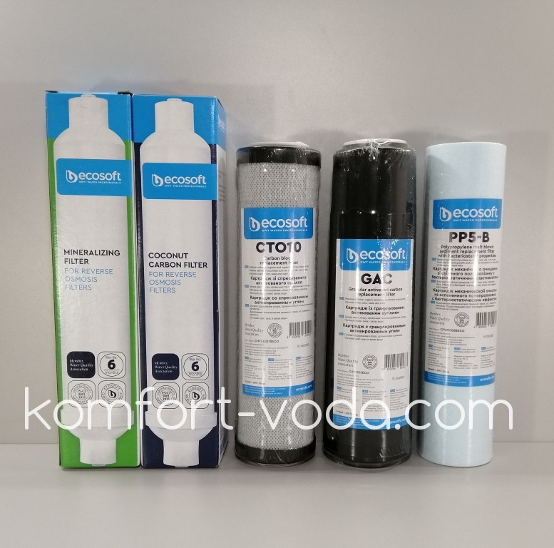 Комплект картриджів Ecosoft (для осмосу з мінералізатором)