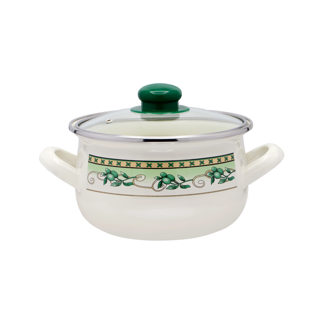 Каструля емальована 3,1 л "Оливки" 2243